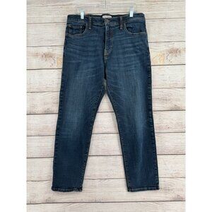 Lucky Brand 221 Straight‎ Leg Jeans Women's Size 36x30 Blue Dark Wash Denim